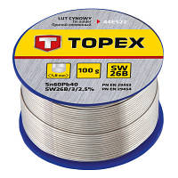 Припой для пайки Topex оловянный 60%Sn, проволока 1.0 мм,100 г (44E522) l