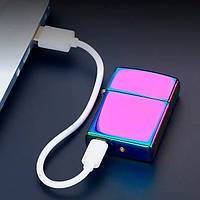 Дуговая электроимпульсная USB зажигалка Украина (металлическая коробка) HL-447. XM-932 Цвет: хамелеон