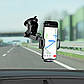 Автотримач для телефона BOROFONE BH53 Windy center console car holder Black Grey, фото 8