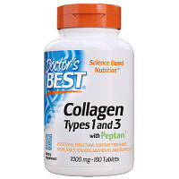 Витамин Doctor's Best Коллаген Типов 1&3 1000мг, Peptan, 180 таблеток (DRB-00204) o