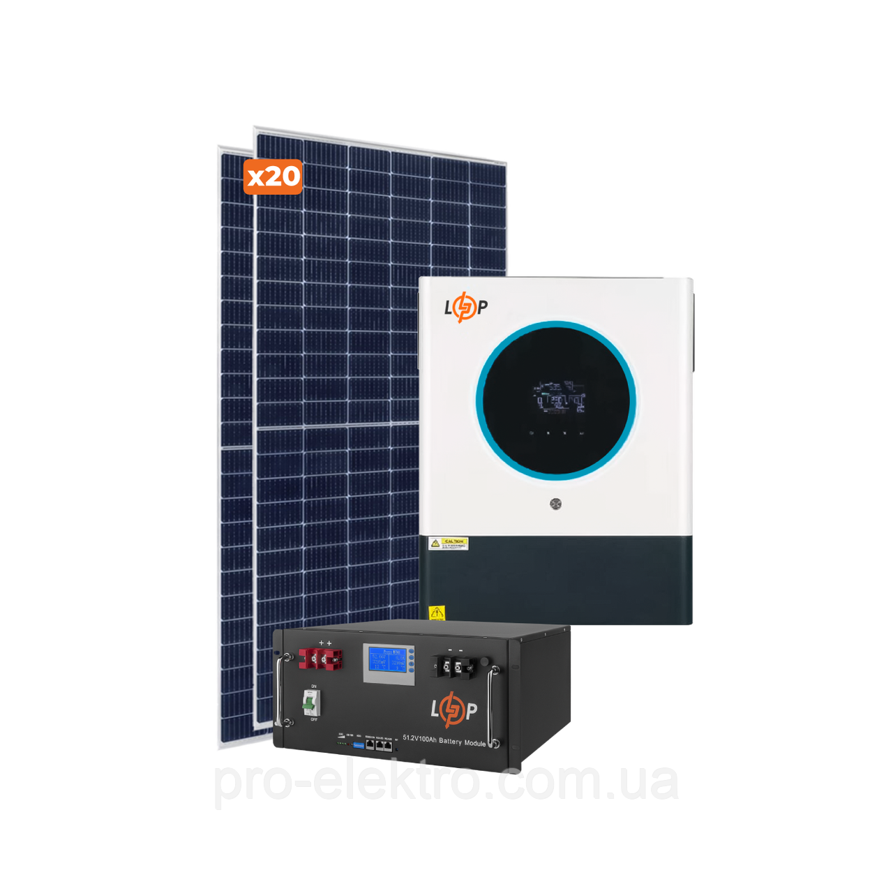 Оборудование для солнечной электростанции (СЭС) Премиум 11 kW АКБ 11,8 kWh LiFePO4 230 Ah - фото 2 - id-p2102149396