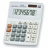 Настольный калькулятор для работы бухгалтерам и кассирам Kenko KK 808 Серый