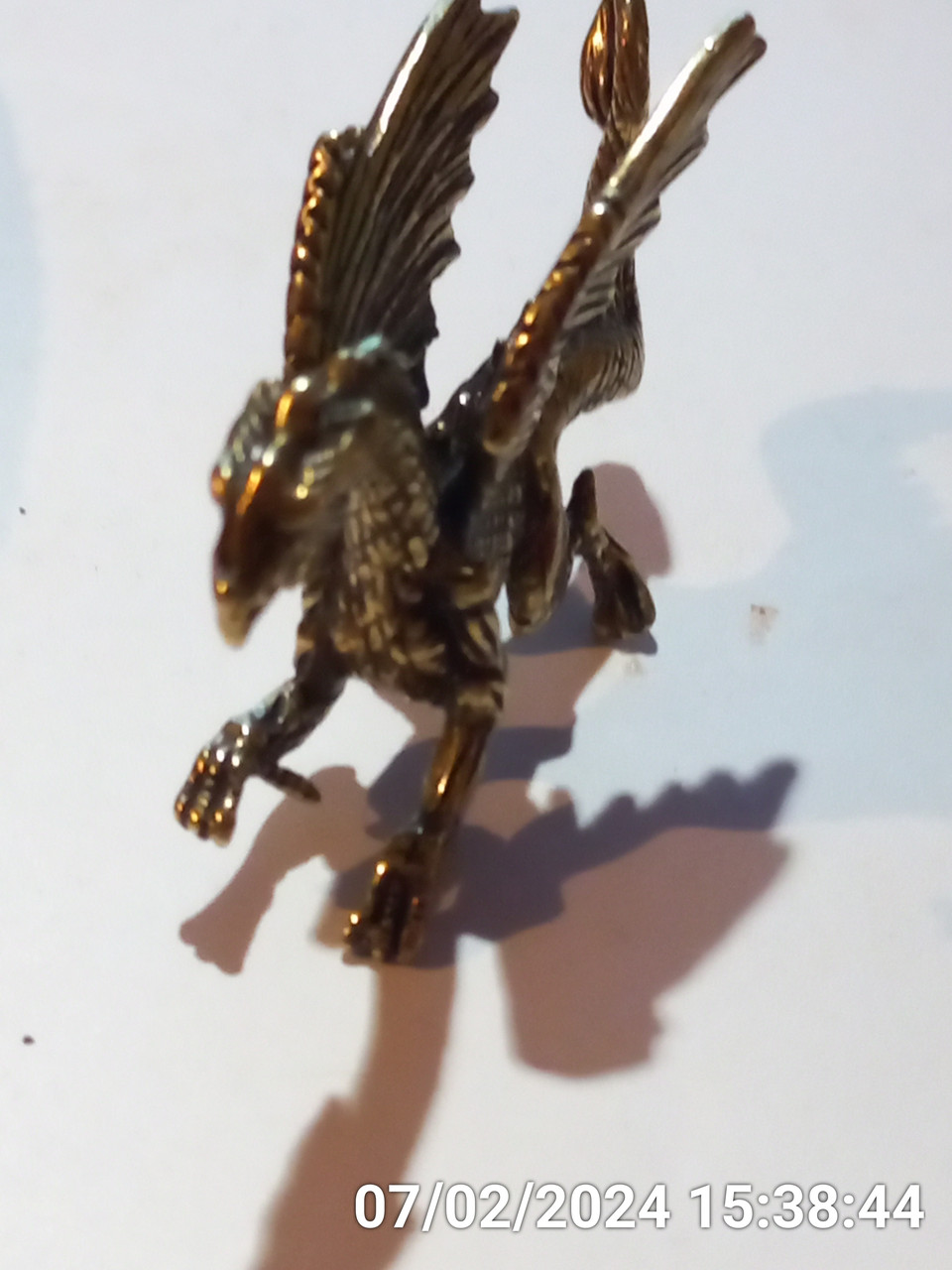 Фигурка статуэтка латунная металл латунь дракон крылатый большой 7см на 5см - фото 5 - id-p2102183999