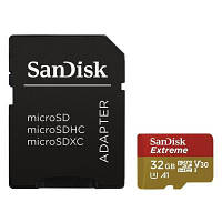 Карта памяти SanDisk 32GB microSDHC V30 A1 UHS-I U3 4K Extreme (SDSQXAF-032G-GN6MA) p