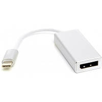 Переходник PowerPlant USB Type-C 3.1 Thunderbolt 3 (M) - DisplayPort (F), 4K, 0.15 (CA911851) l