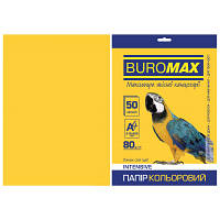 Папір Buromax А4, 80g, INTENSIVE yellow, 50sh (BM.2721350-08) p