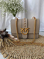 Женская сумочка, клатч отличное качество Pinko Classic Beige Gold