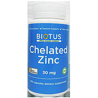 Хелатный цинк Chelated Zinc Biotus 30 мг 100 капсул FT, код: 7289515