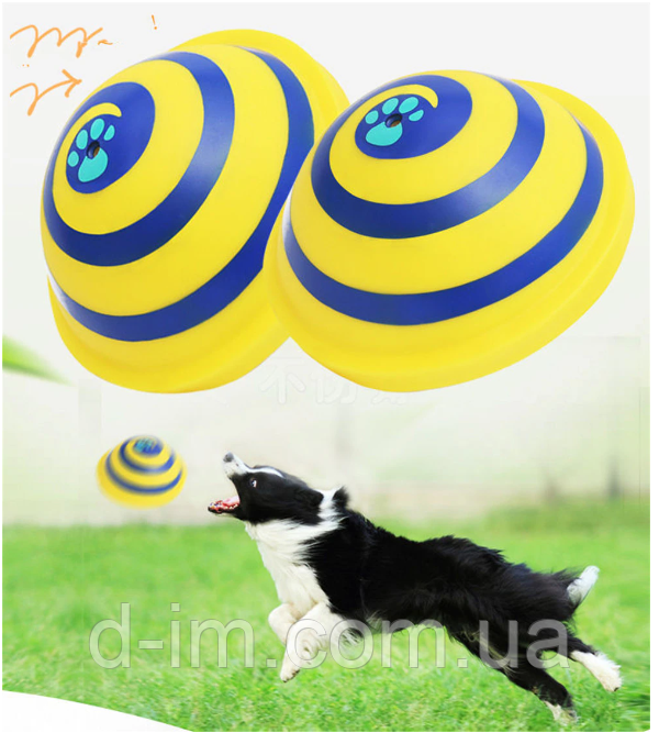 Іграшка для домашніх собак диск з звуком, що їсть Woof Glider