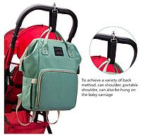 Сумка-рюкзак для мам, модна багатофункціональна сумка TRAVELING SHAR м'ятний персик