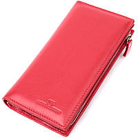 Яркий кошелек-клатч для стильных женщин из натуральной кожи ST Leather 22533 Красный tn