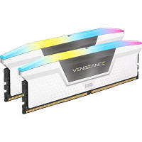 Модуль памяти для компьютера DDR5 32GB (2x16GB) 6000 MHz Vengeance RGB White Corsair (CMH32GX5M2B6000C40W) p