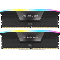 Модуль памяти для компьютера DDR5 96GB (2x48GB) 5600 MHz Vengeance RGB Black Corsair (CMH96GX5M2B5600C40) p