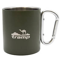Чашка туристическая Tramp 350 мл с карабином Olive (UTRC-122-olive) p