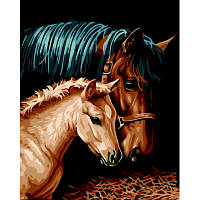 Картина по номерам ZiBi Пара лошадей 40*50 см ART Line (ZB.64244) p
