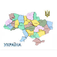 Набор для творчества Rosa Talent Карта Украины 3D пастельные цвета 24.5х18.5 см (4823098532552) p