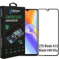 Стекло защитное BeCover ZTE Blade A72/A72s/V40 Vita Black (708391) p