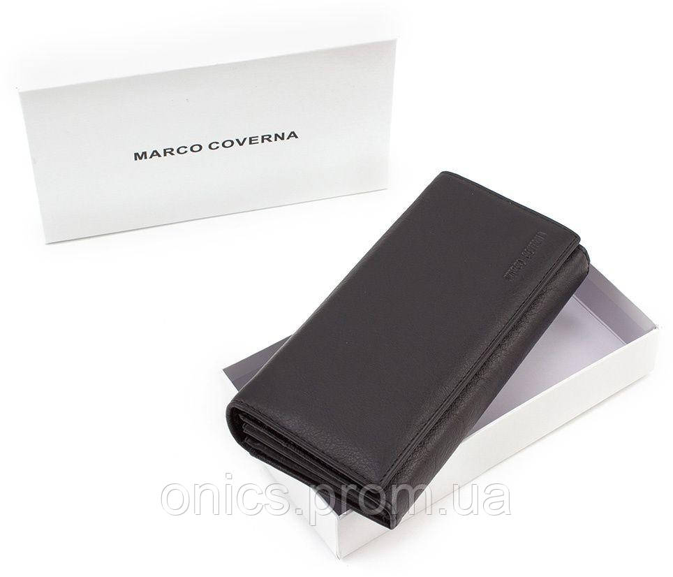 Женский кожаный кошелек MARCO COVERNA mc1413-1 чёрный хорошее качество - фото 6 - id-p2102280238