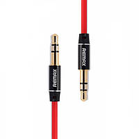Audio кабель AUX RM-L200 3.5 miniJack male to male 2.0 м red Remax 320103 h