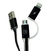 Combo 2-in-1 кабель Lightning/micro USB, 1м black Aurora Combo Remax 300701 l