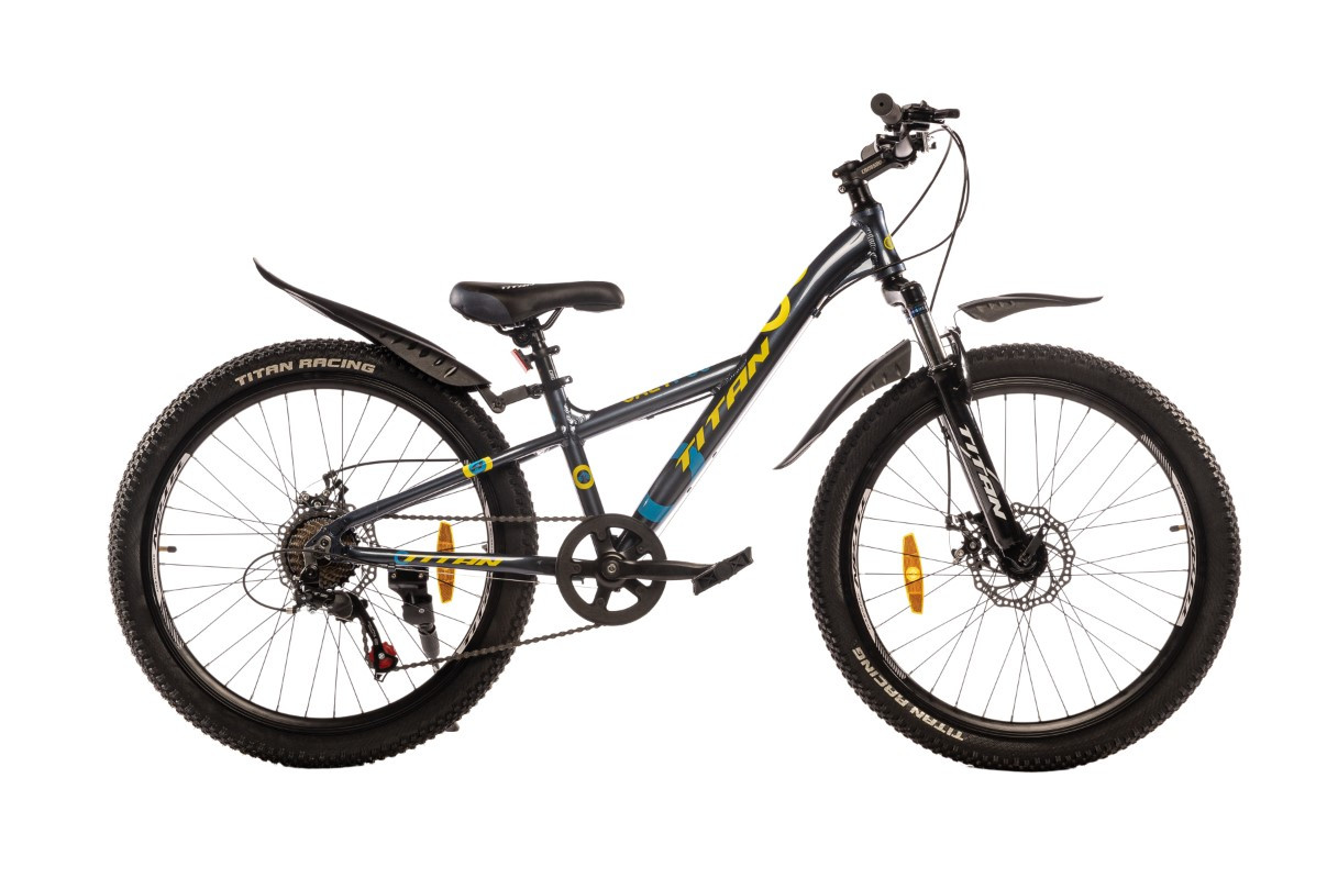 ВЕЛОСИПЕД TITAN CALYPSO 24" Рама 11" Сіро-жовтий
