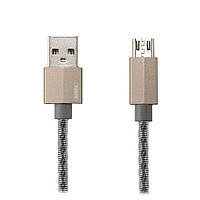 Micro USB кабель 1 м Gefon Remax RC-110m-Silver h