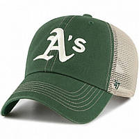 Кепка (тракер) 47 Brand Mlb Oakland Athletics Trawler зеленый/белый TRWLR18GWP-DGD