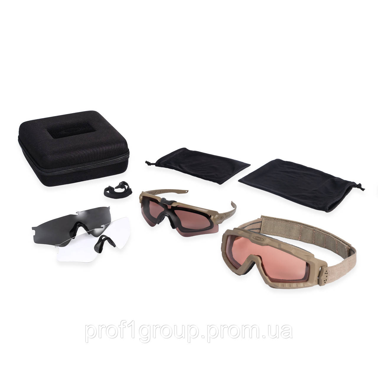 Окуляри балістичні Oakley® SI Ballistic M Frame® Alpha Multi-Lens Kit (Terrain Tan; 4 LS) CLEAR єдиний