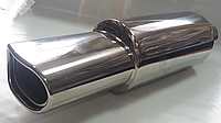 Прямоточний глушник НГ-0733 d-62 мм неіржавка сталь