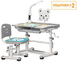 Комплект парта та стільчик Evo-Kids BD-04 XL 80 см Teddy (з лампою і підставкою), 2 кольори