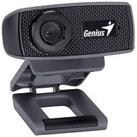Веб-камера для компьютера Genius FaceCam 1000X HD с микрофоном USB2.0 AVI/WMV Black (32200003400)
