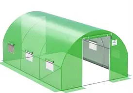 Теплиця садова, парник Польща 3х4.5х2 2-х дверна зелена 13.5м2 (003324)