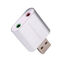 Звукова карта B00668 USB 2 2.0 Channel mini C-Media chip RTL Silver