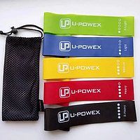 Надежные фитнес-резиноки U-Powex в комплекте из 5шт. Набор резинок для фитнеса U-Powex 5 шт