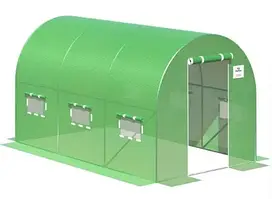 Теплиця садова, парник Польща 2х3,5х2 м зелена 7м2 (001387)