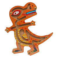 Деревянная магнитная игрушка Лабиринт MD 1792-1 (Тиранозавр) Toyvoo Дерев'яна магнітна іграшка Лабіринт MD