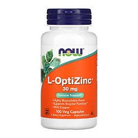 NOW Foods L-OptiZinc 30 mg 100 Veg Caps