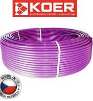 Труба для теплої підлоги Koer PE-Xb/EVOH 16*2,0 (PINK) з кисневим бар'єром
