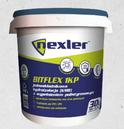 Бітфлекс 1КП / Bitflex 1KP – товстошарова бітумна мастика з пінополістирольними кульками (уп. 30 кг), фото 1