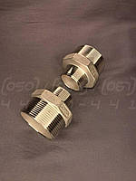 Ніпель перехідний різьбовий DN50x32 (2"x1"1/4) нержавіючий, н/ж сталь AISI304, з шестигранником, BSPP