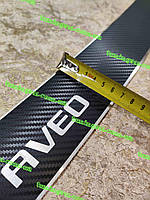 Накладка на задний бампер карбон без загиба CHEVROLET AVEO 4D*2006-2011г Шевроле Авео Седан Премиум