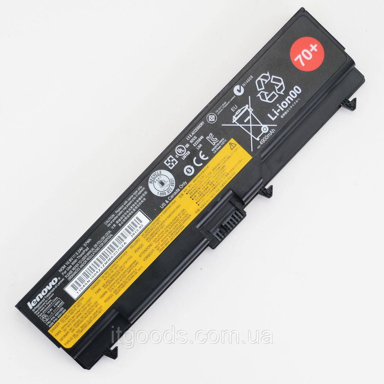 Акумулятор / АКБ / Батарея Оригінал Lenovo 45N1005 45N1007 для ThinkPad T430 T420 L410 L510 W530 4760mAh 57Wh