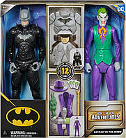 Оригинал DC Comics Batman Adventures Batman vs The Joker Набор 30см фигур Бэтмен против Джокера с аксессуарами