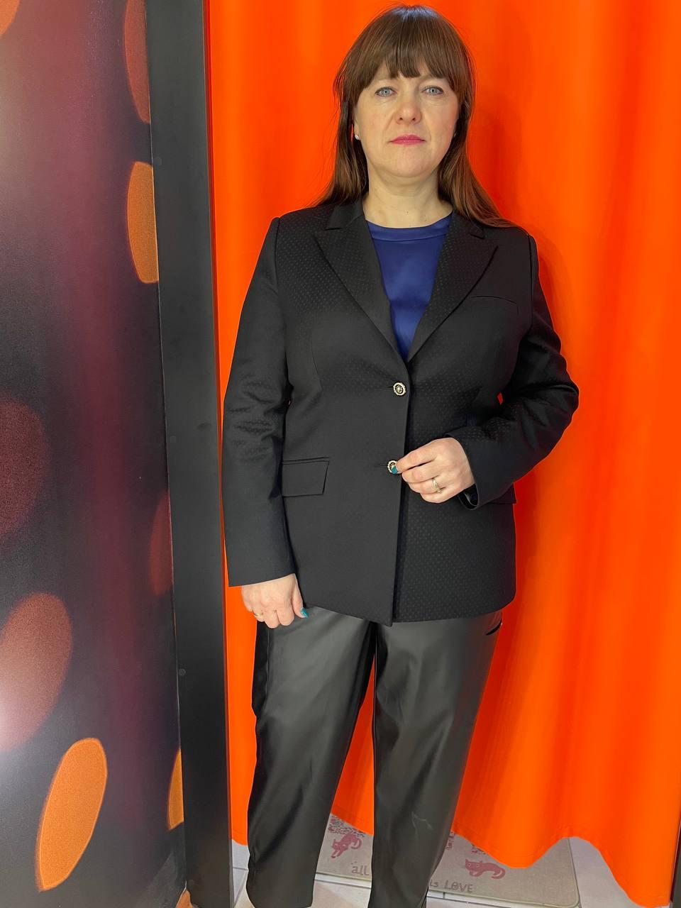 Піджак J. London жіночий класичний текстура з візерунком чорний, фото 1