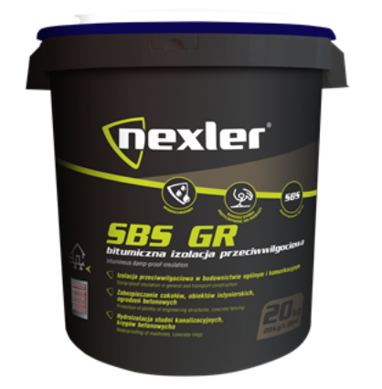 Битумно-смоляная мастика модифицирована SBS каучуком NEXLER GR уп.20 кг