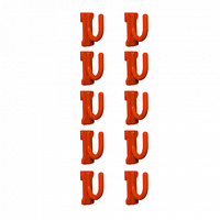 Крючки пластиковые маленькие 12*30*30мм оранжевые 10 шт/уп Алеана
