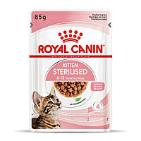 Влажный корм Royal Canin Kitten Sterilised для стерилизованных/кастрированных котят от 6 мес, в соусе, 85 гр