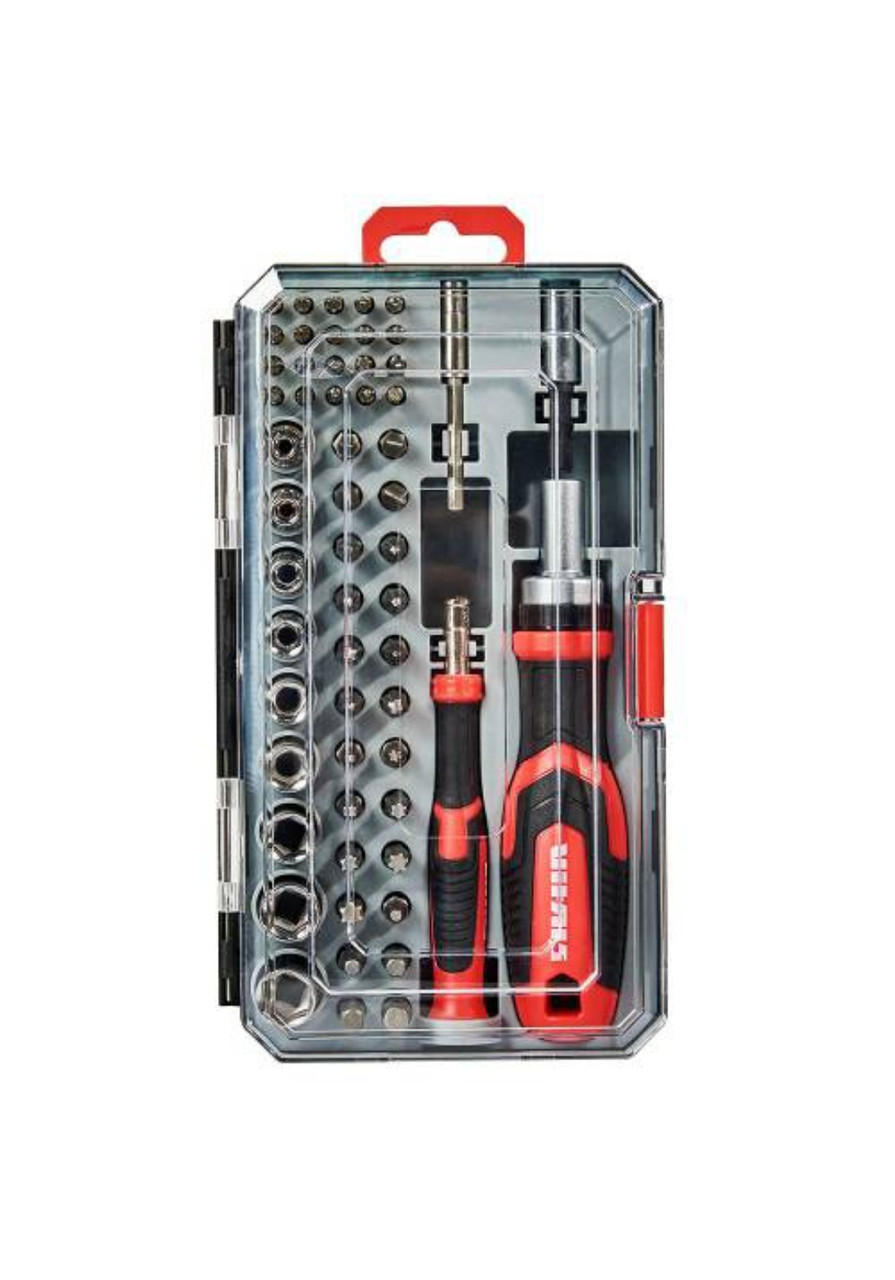 Викрутка Vitals Master з набором насадок та головок 57 шт, фото 1