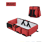 Переноска-ліжка для немовлят Baby room Червона, фото 4