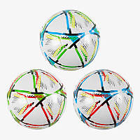 М'яч футбольний C 62382 (100) 3 кольори, вага 300-310 грамів, гумовий балон, матеріал PVC, розмір №5,